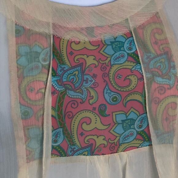 Matilda Jane Sheer Cream Sleeveless Tunic | Boho Chic Oversized Style | XS - Picture 15 of 15